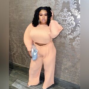 2 piece apricot Shein two piece, worn once